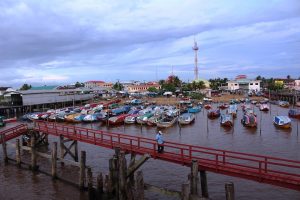  A view of Parika Stelling when the boats are docked (Photo by Joanna Dhanraj)