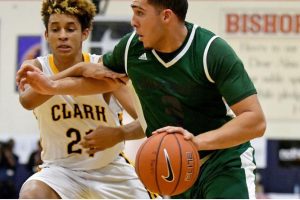 FILE PHOTO: Dec 16, 2016; Las Vegas, NV, USA; Chino Hills Huskies guard LiAngelo Ball (3) dribbles against the defense of Clark Chargers forward Jalen Hill (21) on the second day of the Tarkanian Classic at Bishop Gorman High School. Chino Hills won the game 91-87. Stephen R. Sylvanie-USA TODAY Sports/File Photo