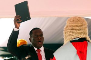 Emmerson Mnangagwa swears in as Zimbabwe’s president in Harare, Zimbabwe, November 24, 2017. REUTERS/Mike Hutchings