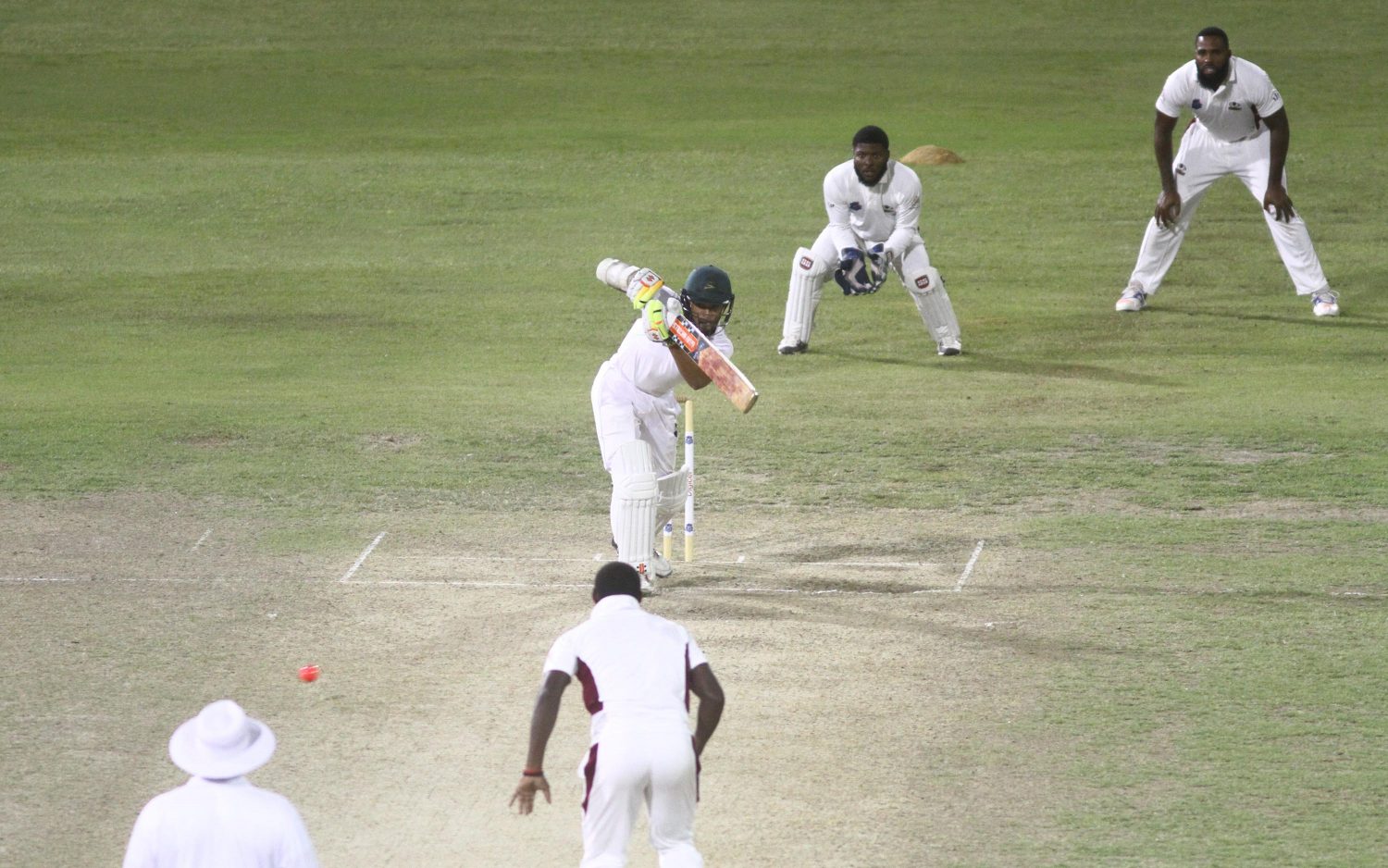 Winning run: Tagenarine Chanderpaul hits the winning runs as Guyana win by 10 wickets (Orlando Charles photo)