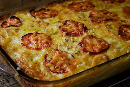 Macaroni pie made with Smoked Gouda cheese Photo by Cynthia Nelson
