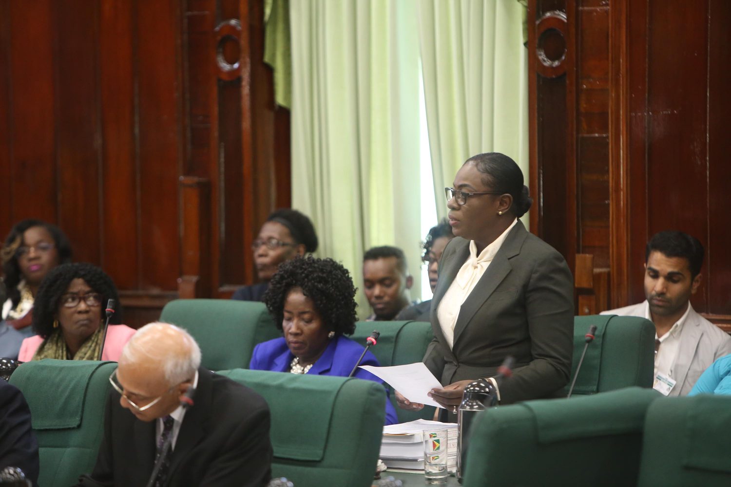 Education Minister Nicolette Henry addressing Parliament last week.