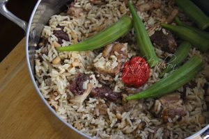 Black-eyed Peas Cook-up Rice, an Old Year’s Night tradition (Photo by Cynthia Nelson)