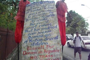 A protest in Trinidad and Tobago