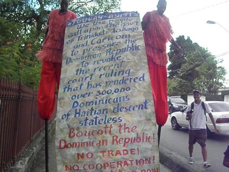 A protest in Trinidad and Tobago