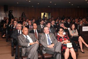A section of the gathering at the Paulo Nogueira Batista Auditorium in Brazil.  (Ministry of the Presidency photo)
