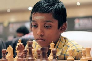 At the 2017 World Junior Championships which were held from November 13-25 in Italy, Indian child chess prodigy 12-year-old Rameshbabu Praggnanandhaa (in photo) captured his first grandmaster norm by placing fourth in the Championship. Three grandmaster norms are required to obtain the full title of grandmaster in chess. Pragg is on track to smash a record held by Sergey Karjakin of Russia as the youngest chess grandmaster in history. He has three months in which to secure the two additional norms for him to become the new record holder. (Photo: Amruta Mokal)
