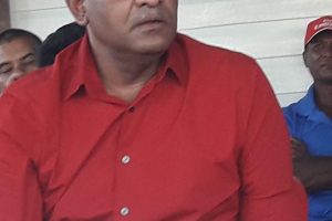 Opposition Leader Bharrat Jagdeo listening to reisdents
