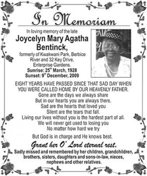 Joycelyn Mary Agatha Bentick