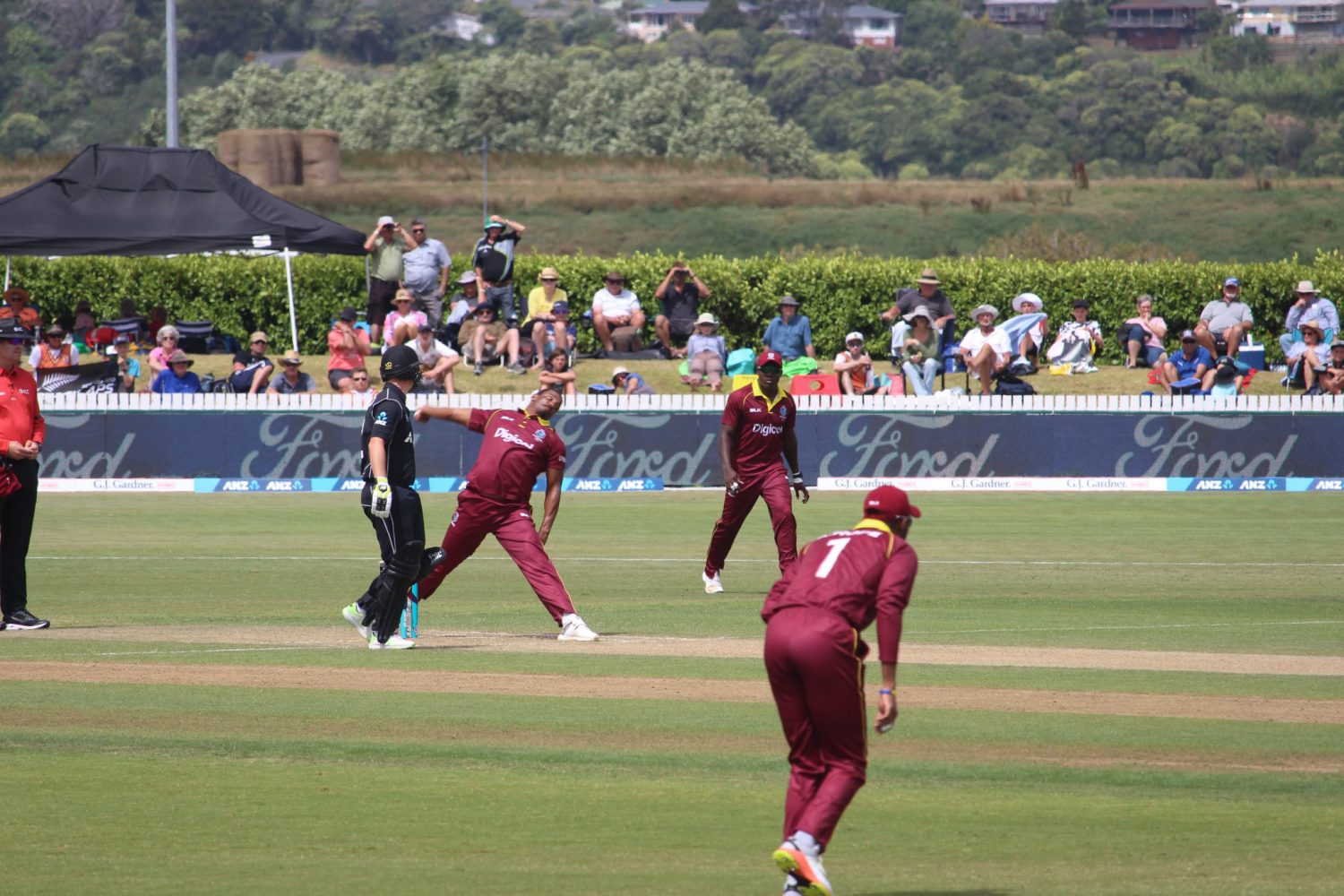 Windies bowling to New Zealand last night (blackcaps.co.nz pic)