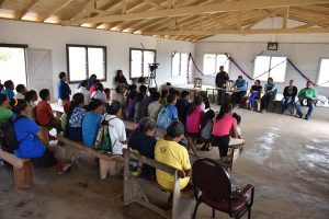 The community meeting at Sand Creek, South Rupununi, Region Nine  (DPI photo)