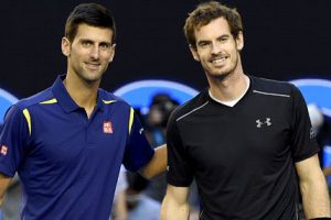 Andy Murray (right) and Novak Djokovic