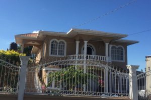 The Diamond, East Bank Demerara house which gunmen shot at on Monday evening.