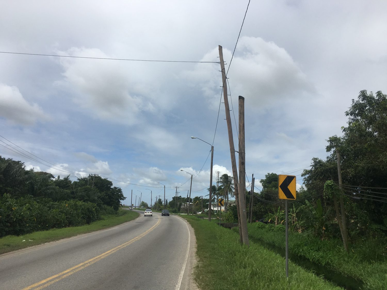 Some of the lights that are not working along the New Hope public road on the East Bank of Demerara. 