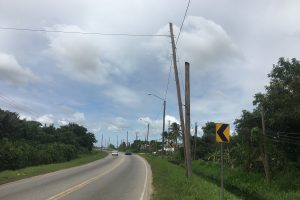 Some of the lights that are not working along the New Hope public road on the East Bank of Demerara. 
