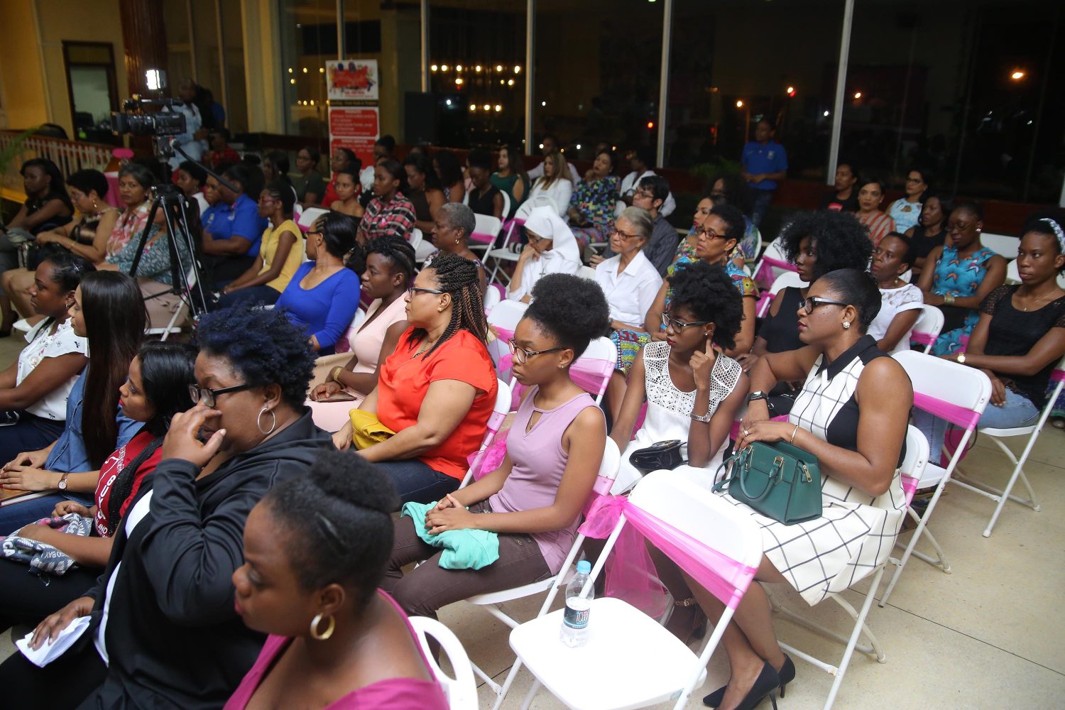 A section of the gathering at Friday evening’s “Emerging Through Generations,” empowerment session at the National Cultural Centre (Keno George photo) 