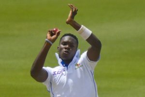 Fast bowler Keon Harding … claimed his maiden five-wicket haul. 
