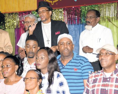 Chairman of the Kalypso Revue Michael Osuna (Sugar Aloes) announces the proposed closure of the calypso tent after 55years in existence during a press conference at SWWTU Hall, Port-of-Spain, yesterday.