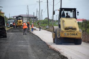 The ongoing road widening exercise in Everton, EBB (DPI photo)
