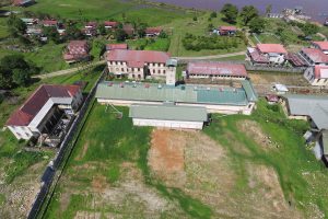 An overhead view of the Mazaruni Prison. The works on the prison include the renovation of the Bachelors’ Quarters, trade shop, the dormitories, living quarters, spinster quarters and the senior bachelors’ quarters at the prison. (Department of Public Information photo)