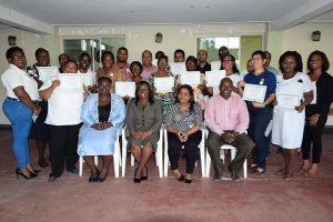 The trainees are seen here with their certificates (DPI photo)