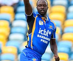 West Indies fast bowler Kemar Roach … rocked Red Force up front with three quick wickets