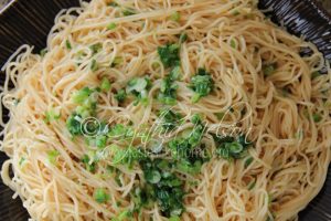 Longevity Noodles with Ginger-Scallion Oil (Photo by Cynthia Nelson)
