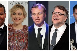 Nominees for the 90th Oscars, Best Director Awards (L-R) Jordan Peele, Greta Gerwig, Christopher Nolan, Guillermo del Toro and Paul Thomas Anderson. REUTERS/Staff/File Photos