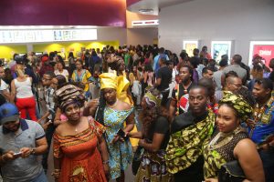 As one set of cinema goers exited another set lined up to enter. Caribbean Cinemas reports that all three screens showing Black Panther were sold out for all showings last evening. 
