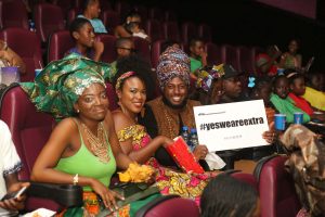 In defiance of critics who have declared responses to the movie as “too extra” these fans, part of a 60 person contingent from the African Cultural and Development Association (ACDA), owned their response and declared “#yesweareextra”
