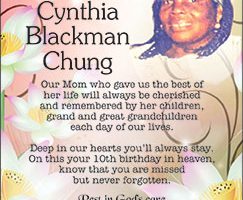 Cynthia Blackman Chung