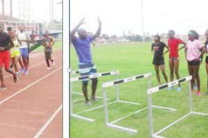Team Guyana’s CARIFTA Games athletes had their first training camp this weekend. The camp’s activities saw athletes training at the National Track and Field Centre and in the hills of Linden.