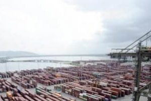 A section of the Kingston Container Terminal.