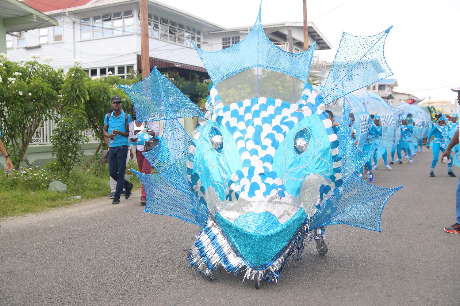 The Graham’s Hall Primary float, which was made to look like Guyana’s Arapaima. It won 1st place in its category