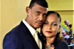 Margaret Ragoobar-Guevarra with her husband, Dominic Guevarra. (Trinidad Express photo)