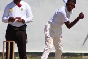 Jonathan Rampersaud yesterday bagged 5-12 against Demerara and continue his fine showing in the tournament (Royston Alkins photo)