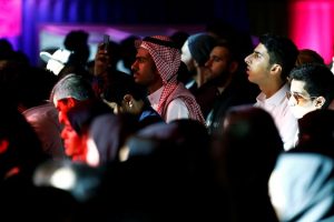 People attend the jazz festival in Riyadh, Saudi Arabia February 23, 2018. REUTERS/Faisal Al Nasser.