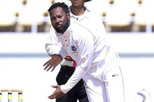 Left-arm spinner Jomel Warrican finished with 11 wickets in the match