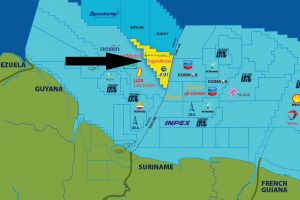 The JHI concession in the Canje Block, where Mid-Atlantic Oil & Gas Inc. (25%) and ExxonMobil (35%), which is Block Operator, also have participating interests