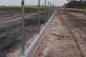 The eastern fence of the site (DPI photo)