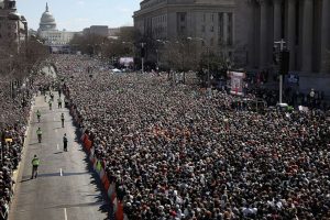 March for Our Lives rally yesterday in Washington (ABC)