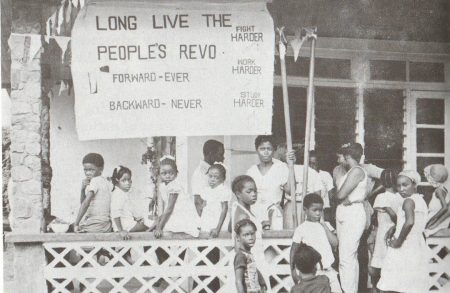 A community run school in Grenada during the Revolution. Image courtesy Caribbean Labour Solidarity/University of the West Indies Grenada/Fedon Press