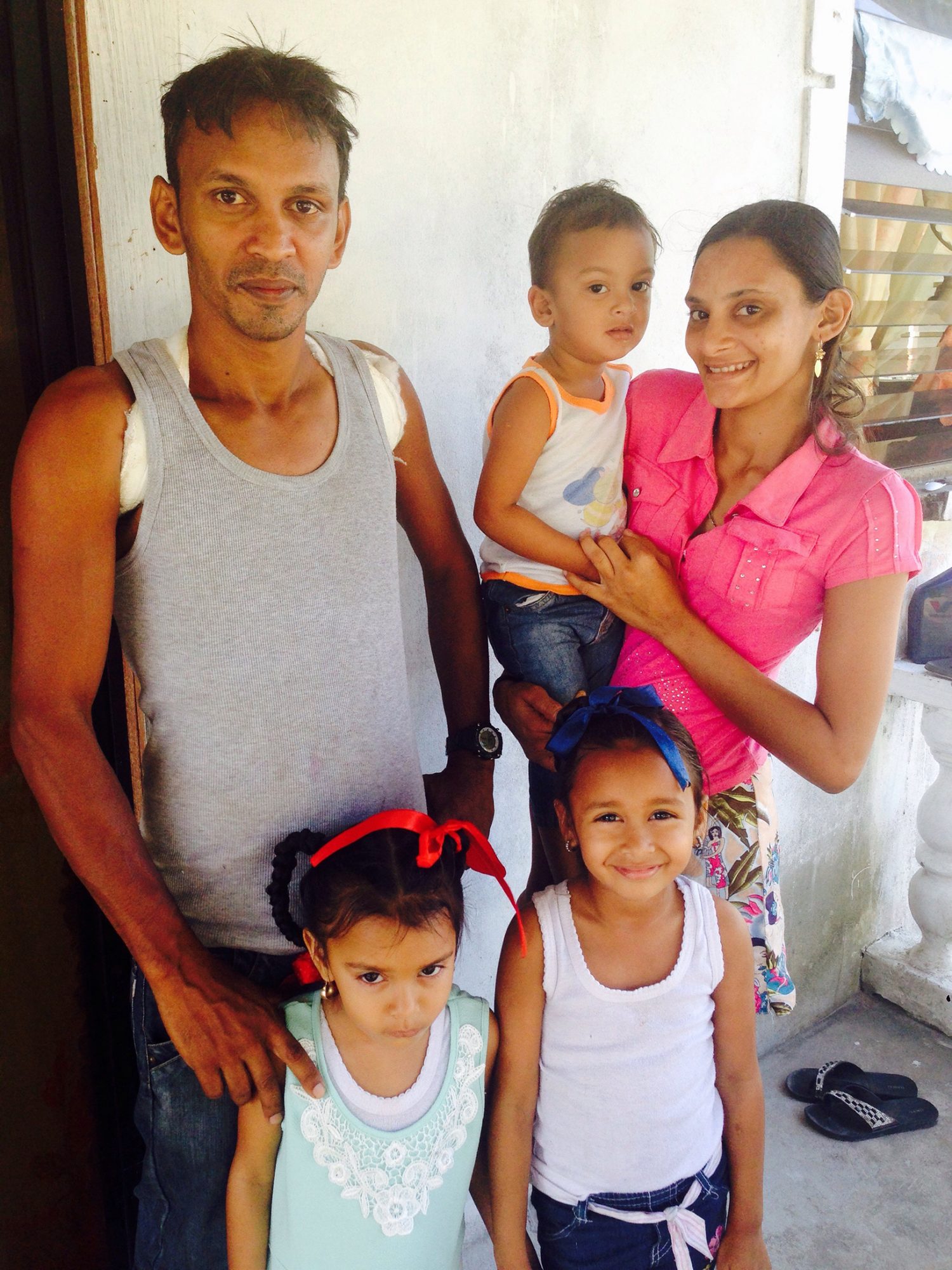 Roberto Ramnarine and his family 