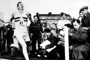 Roger Bannister breaks the four minute mile. 