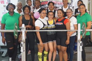 The females of the Guyana Powerlifting Federation (GAPLF) played their part in observance of International Women’s Day by staging a powerlifting exhibition last week at Pollo Tropical on Robb and Camp Streets.