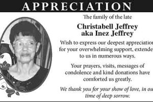 Christabell Jeffrey Thank You