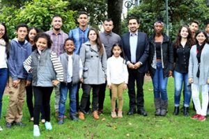 The group of plaintiffs aged 7 to 26 who filed a climate change lawsuit against the Colombian government, Jan. 29, 2018.