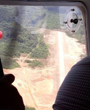 Aerial view of the Yakishuri Airstrip