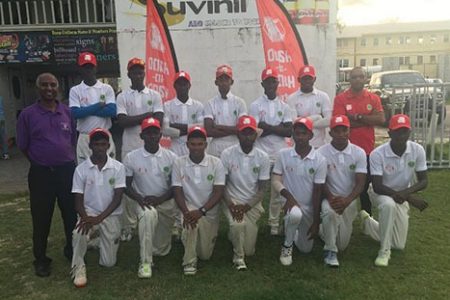 The Berbice U19 team after capturing this year’s Inter-County U19 three-day title.