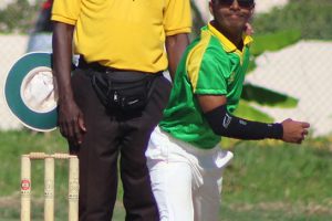 Leg - Spinner Niran Bissu continues to impress at the junior level with another fine bowling performance (Royston Alkins photo) 